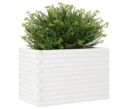 Dārza Puķu Kaste, Balta, 70X40X46 Cm, Priedes Masīvkoks Vidaxl