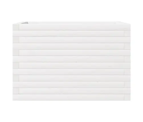 Dārza Puķu Kaste, Balta, 70X40X46 Cm, Priedes Masīvkoks Vidaxl