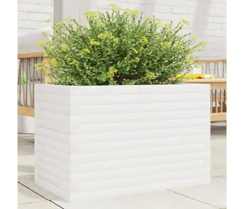 Dārza Puķu Kaste, Balta, 70X40X46 Cm, Priedes Masīvkoks Vidaxl
