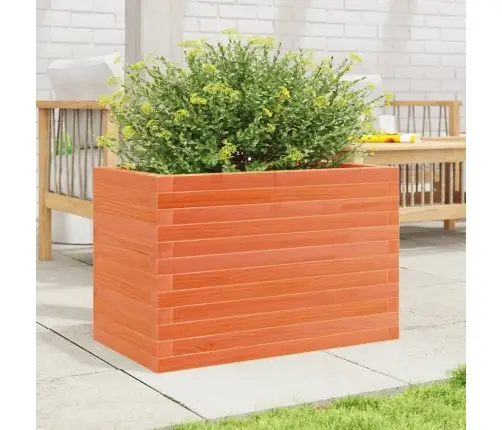 Dārza Puķu Kaste, Vaska Brūnas, 70X40X46 Cm, Priedes Masīvkoks Vidaxl