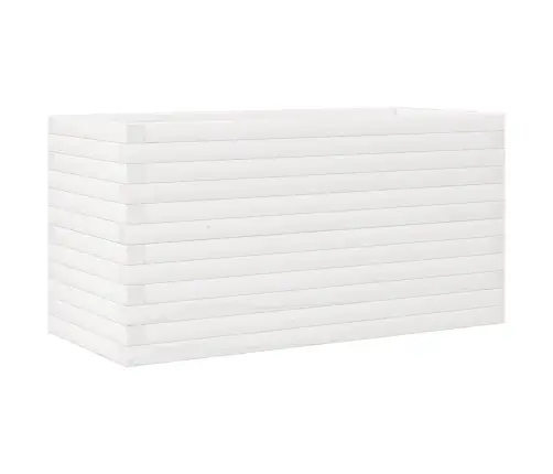 Sodo Lovelis, Baltas, 90X40X46cm Pušies Medienos Masyvas