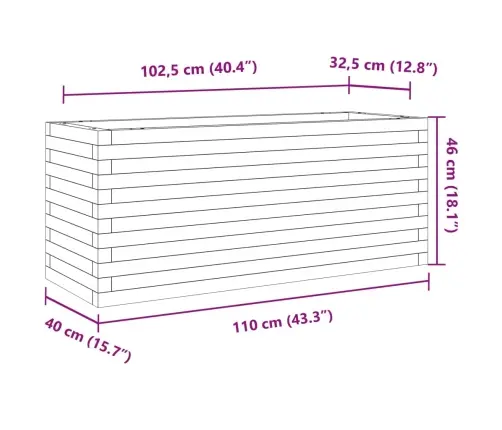 Sodo Lovelis, Vaško Rudas, 110X40X46cm Pušies Masyvas