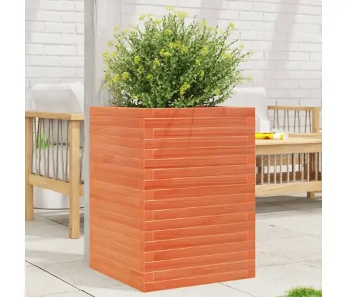 Dārza Puķu Kaste, Vaska Brūnas, 50X50X68,5Cm, Priedes Masīvkoks Vidaxl