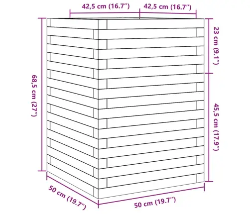 Aia Taimekast, 50X50X68,5 cm Ebatsuuga Puit