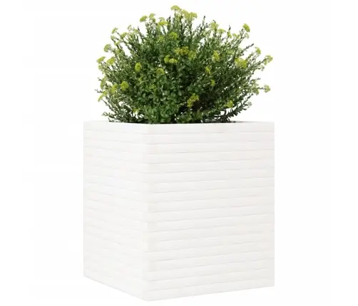 Dārza Puķu Kaste, Balta, 60X60X68,5 Cm, Priedes Masīvkoks Vidaxl