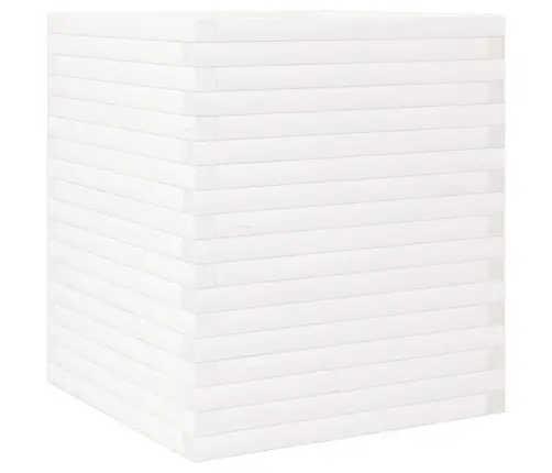 Dārza Puķu Kaste, Balta, 60X60X68,5 Cm, Priedes Masīvkoks Vidaxl