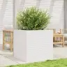 Dārza Puķu Kaste, Balta, 70X70X68,5 Cm, Priedes Masīvkoks Vidaxl