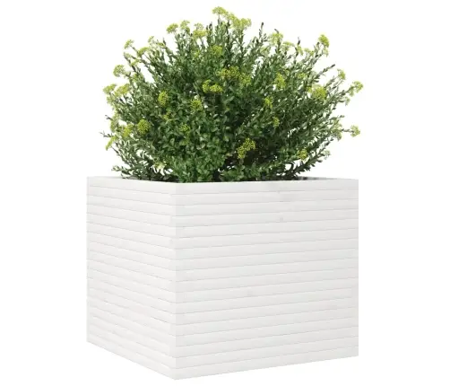 Dārza Puķu Kaste, Balta, 80X80X68,5 Cm, Priedes Masīvkoks Vidaxl