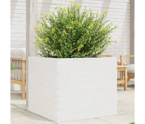 Dārza Puķu Kaste, Balta, 80X80X68,5 Cm, Priedes Masīvkoks Vidaxl