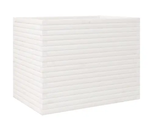 Dārza Puķu Kaste, Balta, 90X60X68,5 Cm, Priedes Masīvkoks Vidaxl