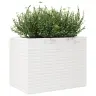 Dārza Puķu Kaste, Balta, 90X60X68,5 Cm, Priedes Masīvkoks Vidaxl