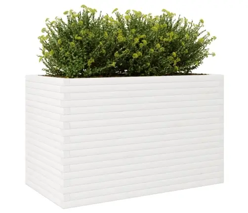 Dārza Puķu Kaste, Balta, 110X60X68,5 Cm, Priedes Masīvkoks Vidaxl