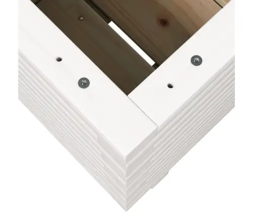 Dārza Puķu Kaste, Balts, 40X40X49,5 Cm, Priedes Masīvkoks Vidaxl