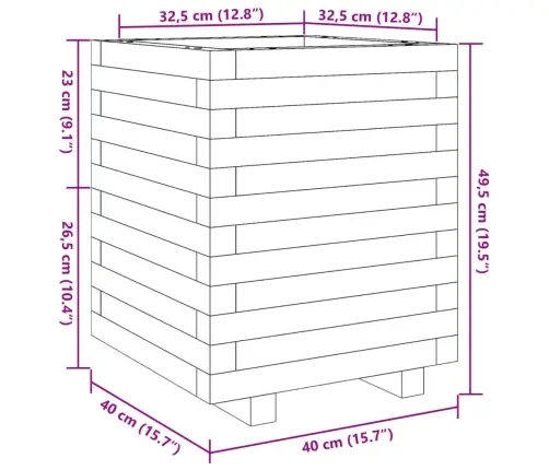 Aia Taimekast, 40X40X49,5 cm Ebatsuuga Puit