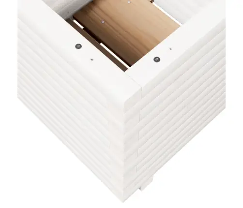 Dārza Puķu Kaste, Balta, 50X50X49,5 Cm, Priedes Masīvkoks Vidaxl