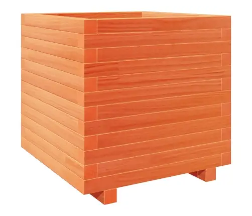 Dārza Puķu Kaste, Vaska Brūnas, 50X50X49,5Cm, Priedes Masīvkoks Vidaxl