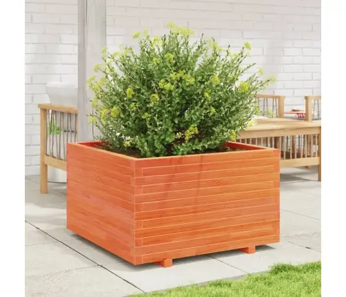 Dārza Puķu Kaste, Vaska Brūnas, 80X80X49,5Cm, Priedes Masīvkoks Vidaxl