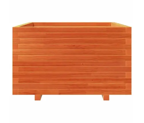 Dārza Puķu Kaste, Vaska Brūnas, 80X80X49,5Cm, Priedes Masīvkoks Vidaxl