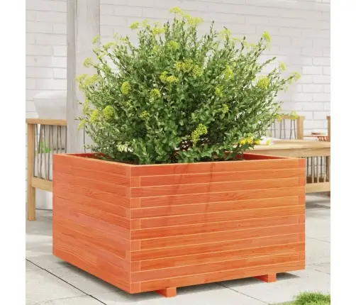 Dārza Puķu Kaste, Vaska Brūnas, 80X80X49,5Cm, Priedes Masīvkoks Vidaxl