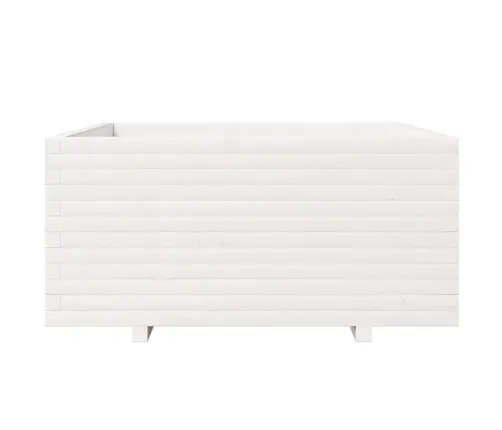 Dārza Puķu Kaste, Balta, 100X100X49,5 Cm, Priedes Masīvkoks Vidaxl