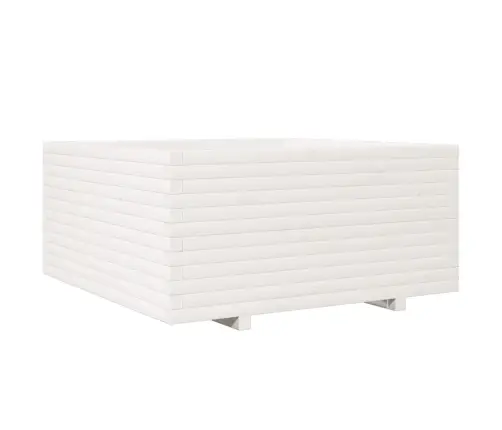 Dārza Puķu Kaste, Balta, 100X100X49,5 Cm, Priedes Masīvkoks Vidaxl