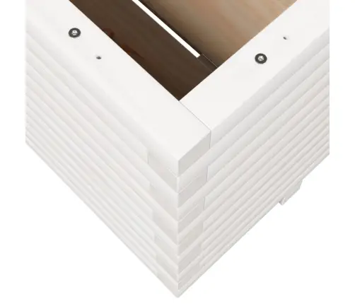 Dārza Puķu Kaste, Balta, 100X100X49,5 Cm, Priedes Masīvkoks Vidaxl