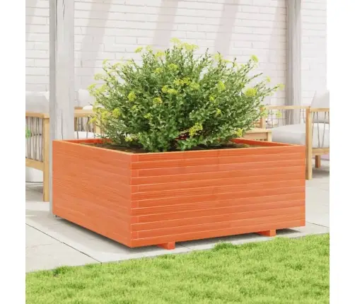 Dārza Puķu Kaste, Vaska Brūnas, 110X110X49,5 Cm, Priedes Koks Vidaxl