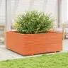 Dārza Puķu Kaste, Vaska Brūnas, 110X110X49,5 Cm, Priedes Koks Vidaxl