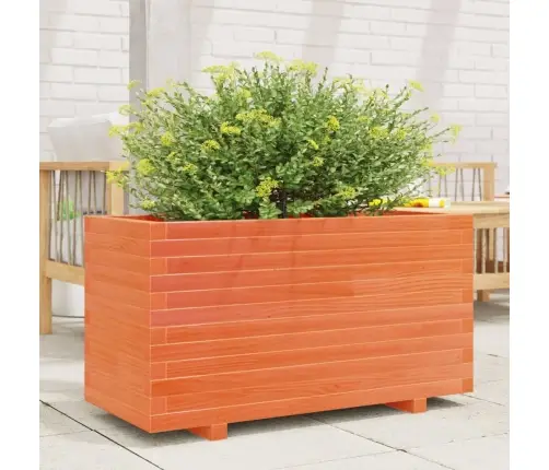 Dārza Puķu Kaste, Vaska Brūnas, 90X40X49,5Cm, Priedes Masīvkoks Vidaxl