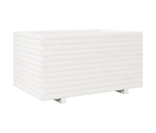 Dārza Puķu Kaste, Balta, 90X60X49,5 Cm, Priedes Masīvkoks Vidaxl