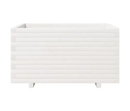 Dārza Puķu Kaste, Balta, 90X60X49,5 Cm, Priedes Masīvkoks Vidaxl