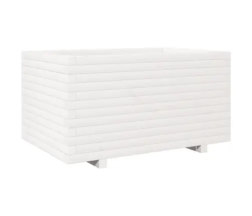 Dārza Puķu Kaste, Balta, 90X60X49,5 Cm, Priedes Masīvkoks Vidaxl