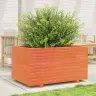 Dārza Puķu Kaste, Vaska Brūnas, 90X60X49,5Cm, Priedes Masīvkoks Vidaxl