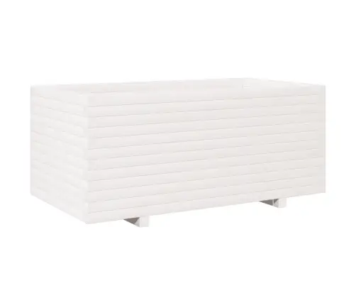 Dārza Puķu Kaste, Balta, 110X60X49,5 Cm, Priedes Masīvkoks Vidaxl