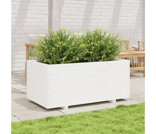 Dārza Puķu Kaste, Balta, 110X60X49,5 Cm, Priedes Masīvkoks Vidaxl