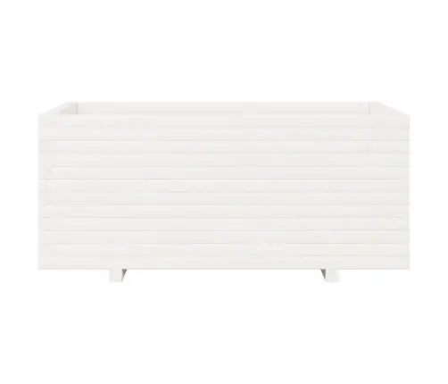 Dārza Puķu Kaste, Balta, 110X60X49,5 Cm, Priedes Masīvkoks Vidaxl