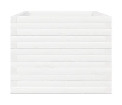 Dārza Puķu Kaste, Balta, 110X60X49,5 Cm, Priedes Masīvkoks Vidaxl