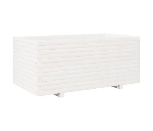 Dārza Puķu Kaste, Balta, 110X60X49,5 Cm, Priedes Masīvkoks Vidaxl