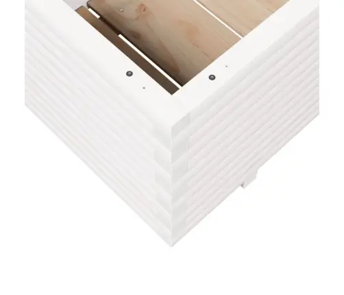 Dārza Puķu Kaste, Balta, 110X60X49,5 Cm, Priedes Masīvkoks Vidaxl