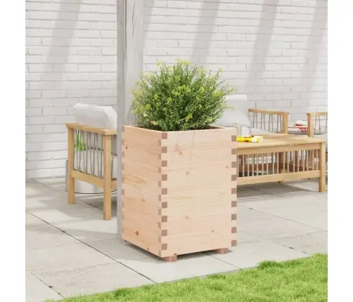 Dārza Puķu Kaste, 50X50X72,5 Cm, Priedes Masīvkoks Vidaxl