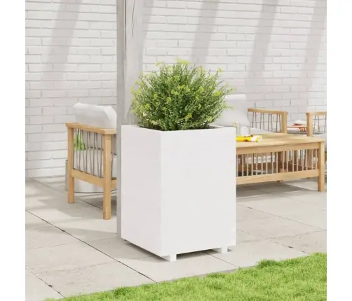 Dārza Puķu Kaste, Balta, 50X50X72,5 Cm, Priedes Masīvkoks Vidaxl