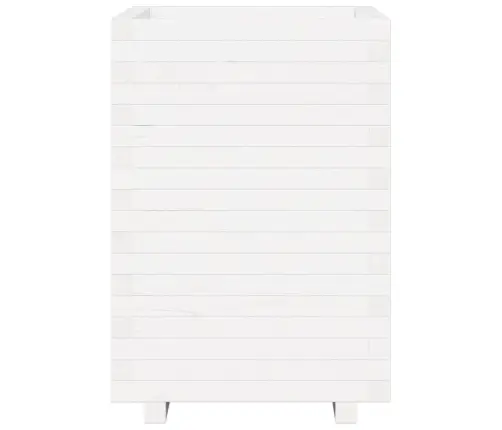 Dārza Puķu Kaste, Balta, 50X50X72,5 Cm, Priedes Masīvkoks Vidaxl