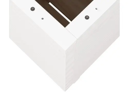 Dārza Puķu Kaste, Balta, 50X50X72,5 Cm, Priedes Masīvkoks Vidaxl