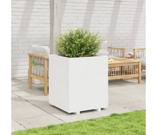 Dārza Puķu Kaste, Balta, 60X60X72,5 Cm, Priedes Masīvkoks Vidaxl