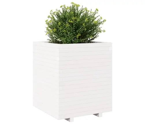 Dārza Puķu Kaste, Balta, 60X60X72,5 Cm, Priedes Masīvkoks Vidaxl