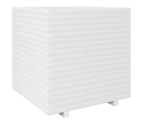 Dārza Puķu Kaste, Balta, 70X70X72,5 Cm, Priedes Masīvkoks Vidaxl