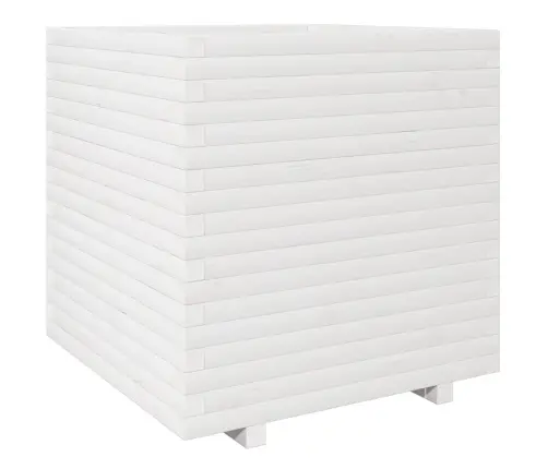 Dārza Puķu Kaste, Balta, 70X70X72,5 Cm, Priedes Masīvkoks Vidaxl