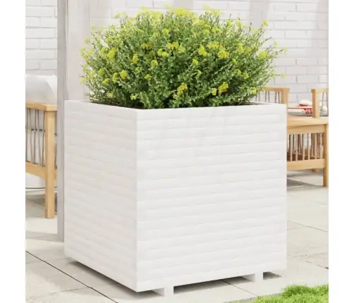 Dārza Puķu Kaste, Balta, 70X70X72,5 Cm, Priedes Masīvkoks Vidaxl