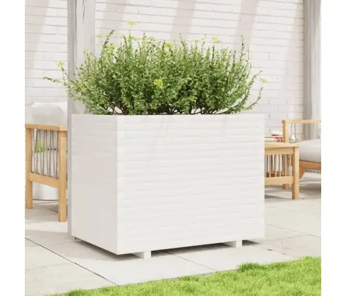 Dārza Puķu Kaste, Balta, 90X60X72,5 Cm, Priedes Masīvkoks Vidaxl