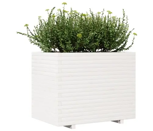 Dārza Puķu Kaste, Balta, 90X60X72,5 Cm, Priedes Masīvkoks Vidaxl
